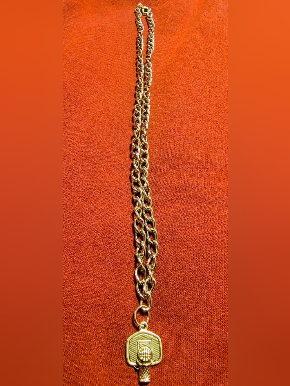 Silver or Black Chain Pendant Necklace - BASKETBALL CHARM Men/Women Jewelry - Picture 3 of 6